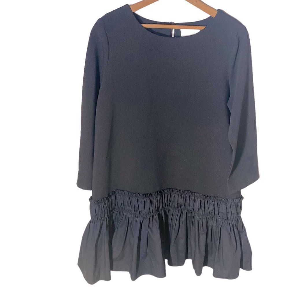 Anthropologie Moulinette Soeurs Long Sleeve Dress Black Size Medium